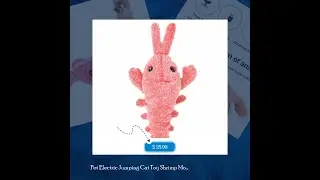 Pet Electric Jumping Cat Toy Shrimp Moving Simulation Lobster Dancing Plush Toys For Pet Dog Cats...