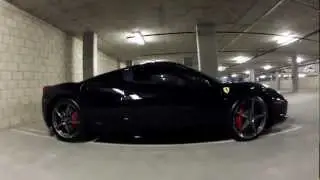 Black Ferrari 458 Italia Spider Walkaround (raw footage)