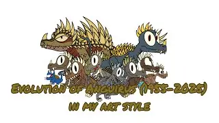 TheRaptorGang: Evolution of Anguirus (1955-2025) but in my art style