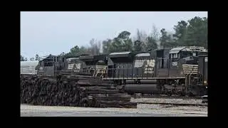 NS coal train heading to Norfolk passes the yard in crew, va