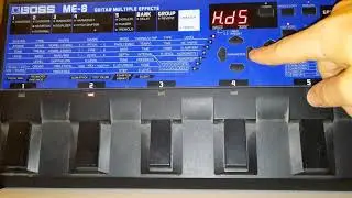 Boss ME-8 tutorial (old pedal but cool) - select effects - basic setting