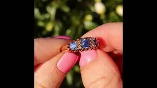 Antique Sapphire & Diamond 18ct Gold Engagement Ring