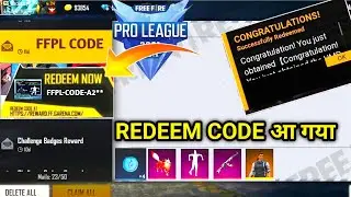 FFPL REDEEM CODE 500K WATCHING 😲 - GARENA FREE FIRE