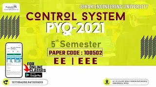 BEU PYQ-2020 Control System 5th Sem. EE #eee #ee #beu #controlsystem  #5th #formulator #semester