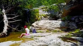 Magnificent Maries Waterfall in Thasos, Greece