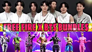 BTS X FREE FIRE 😍 Bundles In Real Life DESIGNERS 🔥 BTS LIVE SHOW @BTS @HYBELABELS #bts