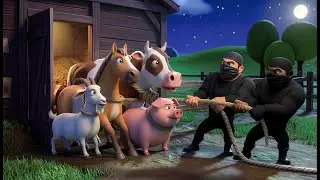 Old MacDonald&rsquo;s Animals Stolen from Farm 😱 | Sad Night Adventure 🐄🐎
