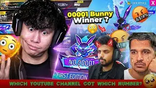 Who Got Top 1 Galactic Bunny Bundle 😱 All Youtuber Reaction - Garena Free Fire @Badge99ff