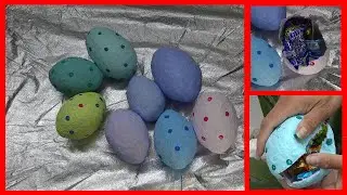 Paper Mache Easter Eggs making