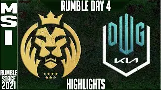 MAD vs DK Highlights | MSI 2021 Rumble Group Day 4 | MAD Lions vs DWG KIA
