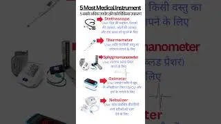 सबसे अधिक उपयोग होने वाले चिकित्सा उपकरण - Commonly Used Medical Instruments | Medical field.