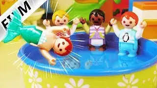 Playmobil Film deutsch | MEERJUNGFRAU IN KITA - Bällebad wird zum Pool? Kinderfilm Familie Vogel