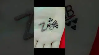 Zaryab ❤️name art with mehndi |tattoo mehndi design #ytshorts #tattoo #hennatatto #zaryab