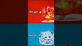 Fire girl vs Water girl #fashion #aesthetic #fire #water #shorts #ytshorts