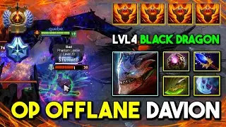 POWERFUL OFFLANE Dragon Knight Aghs Scepter + OC Build Transforms LVL4 Black Dragon 7.35b DotA 2