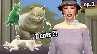 What is it Like for a Sim to Live with 7 Cats? 🐱 | Ep. 3 | Sims 4 Cat Lady