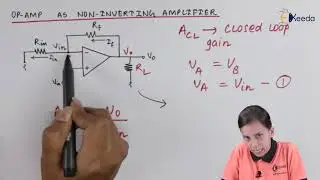 OPAmp as an Non Inverting Amplifier - Operational Amplifiers - Application of Electronics