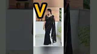only Black saree look #ytshorts ##