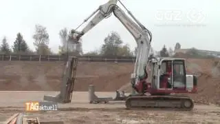 Fundamente f&uuml;r das neue Stadion stehen