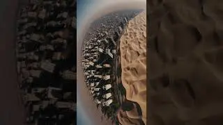 Where man meets nature. #city #desert #sand #sandy #dry 