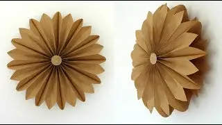 How to make a paper bag flower for wall decor | Hanging flower DIY | Maison Zizou