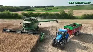 Moisson de colza en John Deere S780