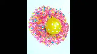 Colourful Beads Ballon popping reverse asmr satisfying beads #reels #beads #shorts #viralvideo