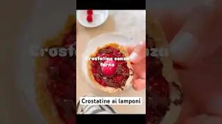 Crostatine ai lamponi, con soli ingredienti vegetali, senza zucchero, senza glutine e  senza forno