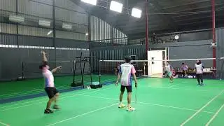Mabar Fun Badminton Kapan Ngopi, Abdul/Lia Vs Reno/Opick