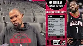 Kevin Durant on potentially passing Wilt Chamberlain on the all-time scoring list tonight vs Blazers