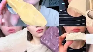 Chalk and clay with paste crunch by @shelkmelk #mukbang #chalk #asmr #food #eating #relaxing