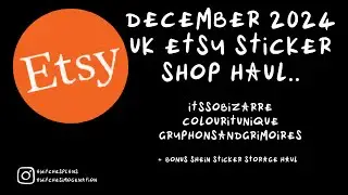 E4 🛍️ UK Etsy Sticker Haul from ColourItUnique , ItsSimplyBizarre & GryphonsAndGrimoires {inc witch}