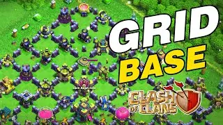 He organized his base like this Clash of Clans Grid | Unique Base