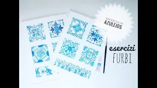 Watercolor Azulejos - Dipingere ad Acquerello - esercizi furbi