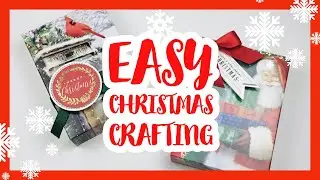 Make Gorgeous GIFT BOXES With Just ONE 5 x 7 GREETING CARD!!  🎄🎄Perfect STOCKING STUFFER Size🎄🎄