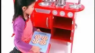 Combin&eacute; de cuisine R&eacute;tro rouge   KidKraft ☜&hearts;☞