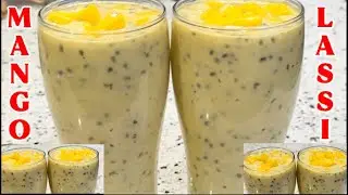 Quick Mango yogurt Lassi Without Sugar /  Mazedaar Mango yogurt Shake Recipe