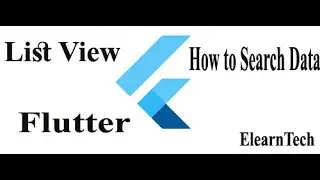 Display and search using List View in Flutter