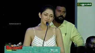 Sayesha Saigal Speech at Ghajinikanth Movie press meet