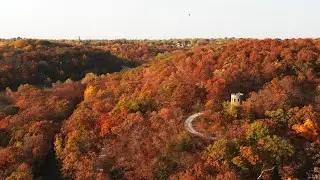 Flying into Fall Colors | Winterset, Iowa