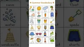 Summer Vocabulary #grammar #english #vocabulary #englishspeaking