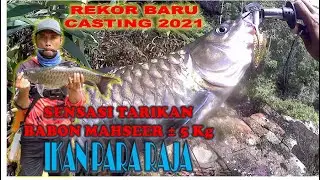 ONE CAST LANGSUNG DISAMBAR IKAN MAHSEER /SAPAN BABON - CASTING SUNGAI ARUS DERAS