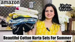 Amazon Summer Kurta Set Haul, Cotton Kurta Pant With Dupatta, Embroidered Kurta Palazzo, Co-Ord Set