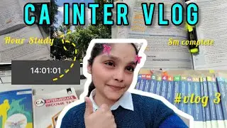 CA Inter Study Vlog | A Day in My Life 📚✨ | 14 Hours Study | Motivation 💪