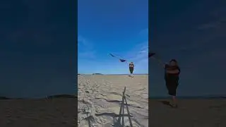 Throwing Out Some Christmas Cheer! Toss Launching My Djinn Quad Line Kite By Kite Forge