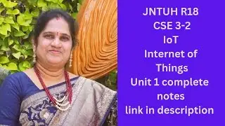 IoT Internet of Things JNTUH R18 Unit 1 notes