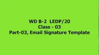 Create Email Signature template C-03/P-03