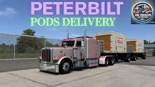 Peterbilt Power: PODS Container Delivery from Home Depot in the Heart of Texas