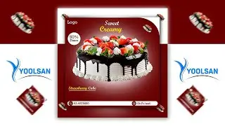 STRAWBERRY CAKE | PHOTOSHOP DESIGN 2022 | Afsomali