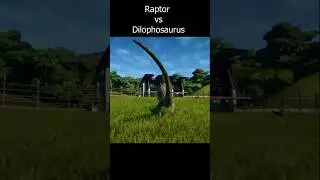 Jurassic World Evolution Raptor vs Dilo #jurasicworldevolution